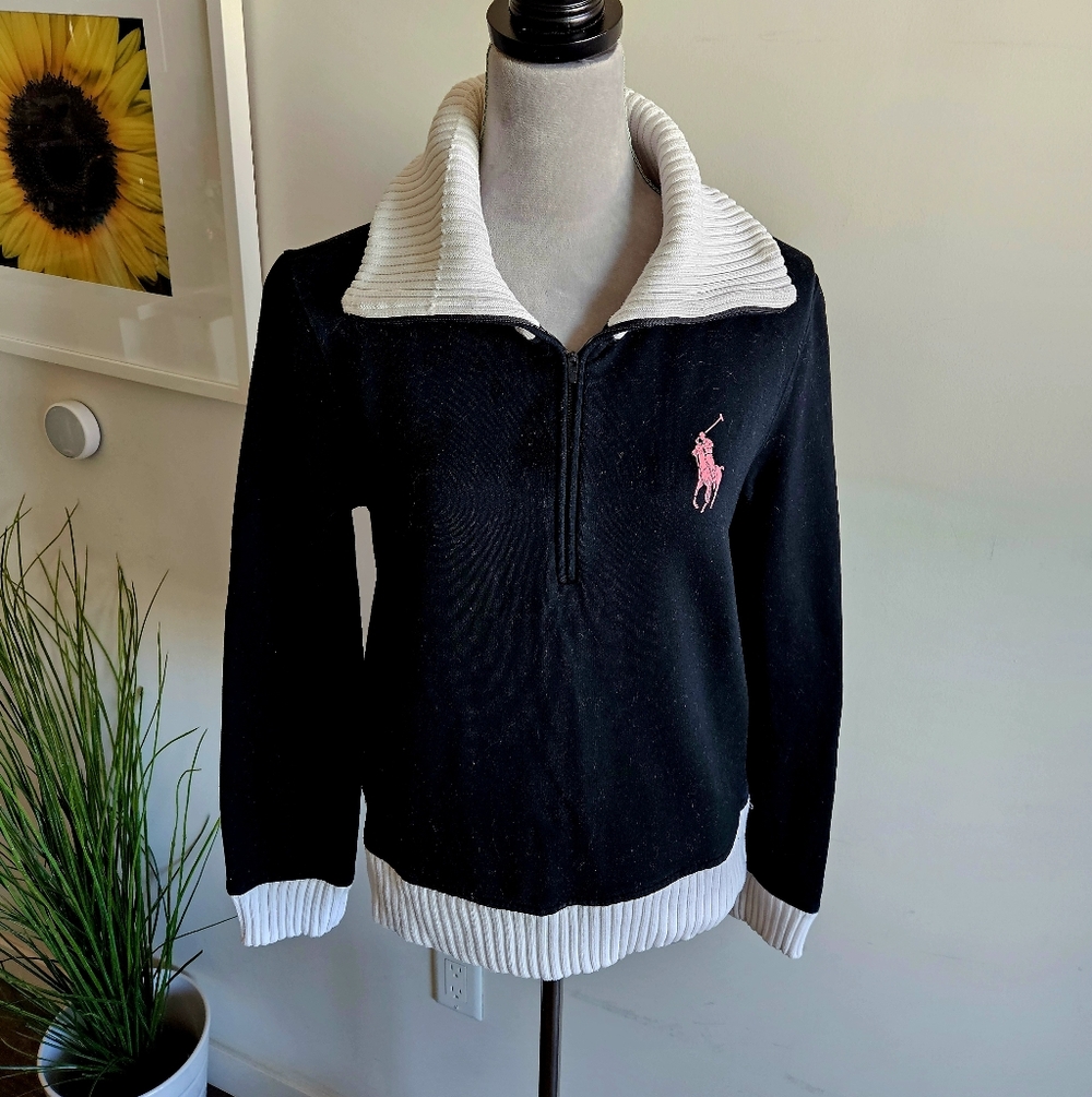 RL BLACK LABEL - Pink Polo Sweatshirt Black - Picture 3 of 11